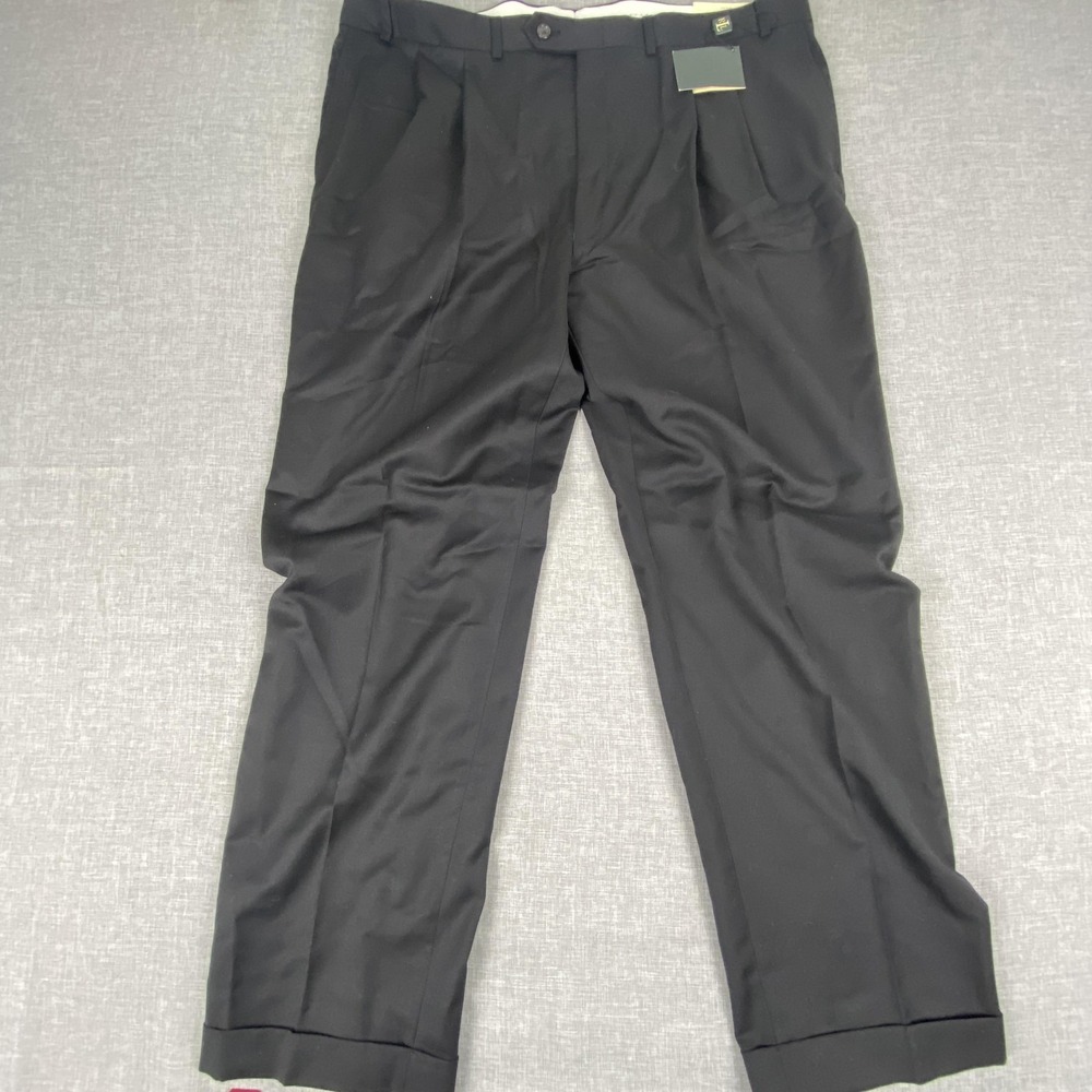 Lauren Ralph Lauren Suit Pants Mens 42x32 Black Wool Straight Classic 2 Piece‎